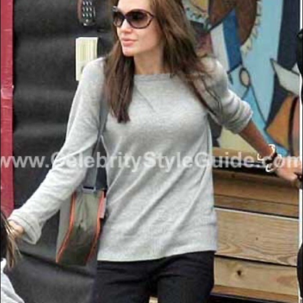 THEORY Phoebe Privy Nylon Alpaca merino wool crew sweater